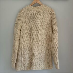 Vintage Cream Cable Knit Cardigan